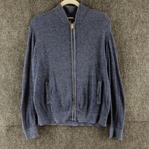 EXPRESS Men’s Jacket Sweater Knit Full Zip Long Sleeve Blue Size Small
